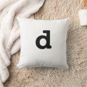 白黒アナグラムの枕小文字d クッション (ブランケット)