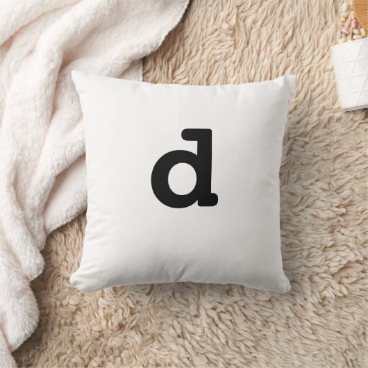 白黒アナグラムの枕小文字d クッション (ブランケット)