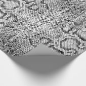 白黒アナコンダエキゾチックスネーケスキン ラッピングペーパー (角)