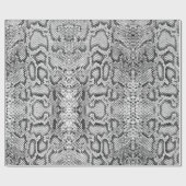 白黒アナコンダエキゾチックスネーケスキン ラッピングペーパー (フラット)