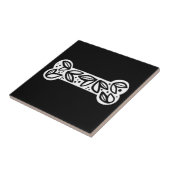 白黒アニマルドッグボーンブラック タイル (側面)