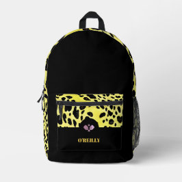 白黒アニマルプリントモノグラム プリントバックパック