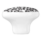 白黒アニマルプリントユキヒョウ セラミックノブ (側面)