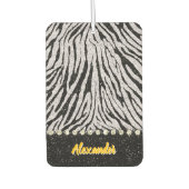 白黒アニマルプリント布 カーエアーフレッシュナー (正面)