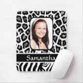 白黒アニマルプリント マウスパッド (マウス)