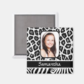 白黒アニマルプリント マグネット (正面/裏面)