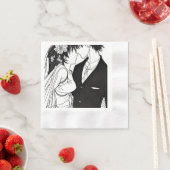 白黒アニメ新郎新婦結婚ズ 縁ありカクテルナプキン (インサイチュ)