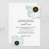 白黒アネモネフラワーズ 招待状 (正面/裏面)