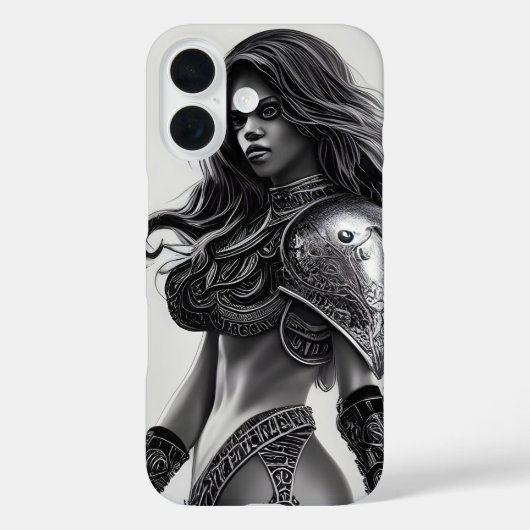 白黒アフリカの戦士の女王 Case-Mate iPhoneケース (裏面)
