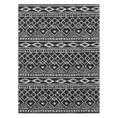 白黒アフリカの部族パターン テーブルクロス (正面)