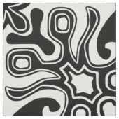 白黒アフリカ部族パターン ファブリック (見本)