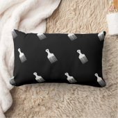 白黒アフロの櫛の装飾用クッション ランバークッション (ブランケット)