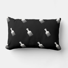 白黒アフロの櫛の装飾用クッション ランバークッション