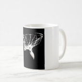 白黒アポップ・アートのートバスケットボール コーヒーマグカップ (正面右)