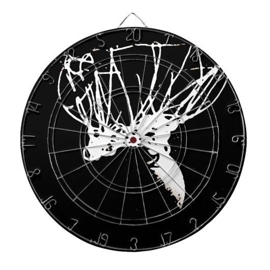 白黒アポップ・アートのートバスケットボール ダーツボード (正面)