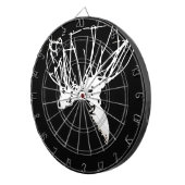 白黒アポップ・アートのートバスケットボール ダーツボード (正面右)