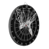 白黒アポップ・アートのートバスケットボール ダーツボード (正面左)