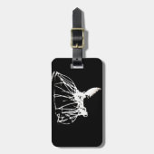 白黒アポップ・アートのートバスケットボール ラゲッジタグ (正面縦)