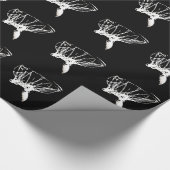 白黒アポップ・アートのートバスケットボール ラッピングペーパー (角)