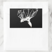 白黒アポップ・アートのートバスケットボール 長方形シール (バッグ)