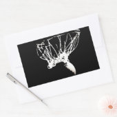 白黒アポップ・アートのートバスケットボール 長方形シール (封筒)