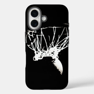白黒アポップ・アートのートバスケットボール iPhone 16ケース
