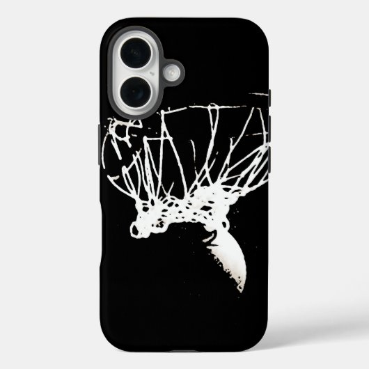 白黒アポップ・アートのートバスケットボール Case-Mate iPhoneケース (裏面)