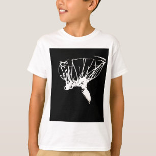 白黒アポップ・アートのートバスケットボール Tシャツ