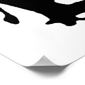 白黒アポップ・アートのートベビー&マムゾウ ポスター (角)