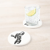 白黒アポップ・アートのートモトクロスモトキュールスポーツ コースター (側面)