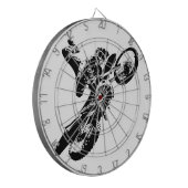 白黒アポップ・アートのートモトクロスモトキュールスポーツ ダーツボード (正面左)