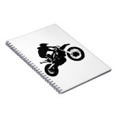 白黒アポップ・アートのートモトクロスモトキュールスポーツ ノートブック (右側)