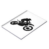 白黒アポップ・アートのートモトクロスモトキュールスポーツ ノートブック (左側)