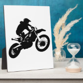 白黒アポップ・アートのートモトクロスモトキュールスポーツ フォトプラーク (側面)