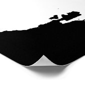 白黒アポップ・アートのートモトクロスモトキュールスポーツ ポスター (角)