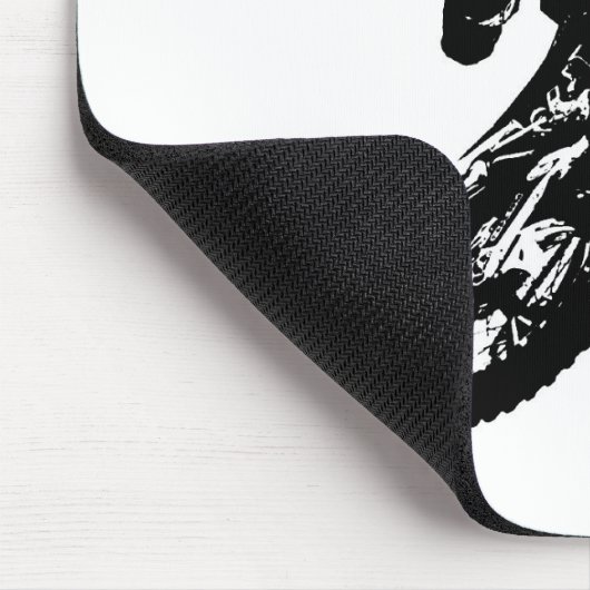 白黒アポップ・アートのートモトクロスモトキュールスポーツ マウスパッド (コーナー)