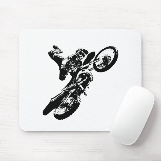 白黒アポップ・アートのートモトクロスモトキュールスポーツ マウスパッド (マウス)