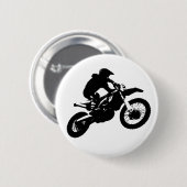 白黒アポップ・アートのートモトクロスモトキュールスポーツ 缶バッジ (正面&裏面)