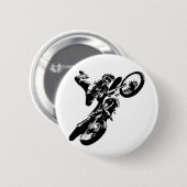 白黒アポップ・アートのートモトクロスモトキュールスポーツ 缶バッジ (正面&裏面)