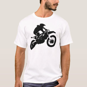 白黒アポップ・アートのートモトクロスモトキュールスポーツ Tシャツ
