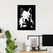 白黒アポップ・アートのートリス ポスター (ホームオフィス)