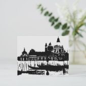 白黒アポップ・アートのートヴェネツィアイタリア旅行はがき ポストカード (スタンド正面)