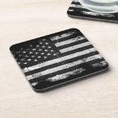 白黒アメリカグランジ国旗 コースター (左側)