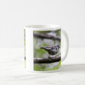 白黒アメリカムシクイ コーヒーマグカップ (正面右)