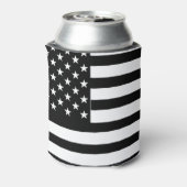 白黒アメリカ国旗 缶クーラー (缶裏面)
