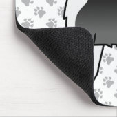 白黒アラスカンマラムテかわいい漫画の犬 マウスパッド (コーナー)