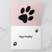 白黒アルザス犬の写真 カード (内部)