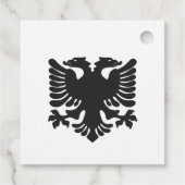白黒アルバニアのイーグルパーティー好意ラベル フェイバータグ (裏面)