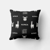 白黒アルパカベビー枕by Wighar クッション (裏面)