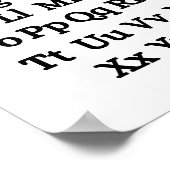 白黒アルファベット教育ポスター ポスター (角)